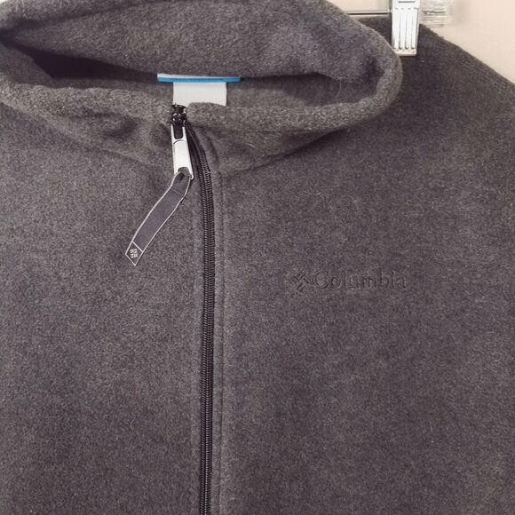 Columbia Fleece Vest Mens M Gray Sleeveless Full Zip Front Pockets Sportswear - Picture 3 of 11